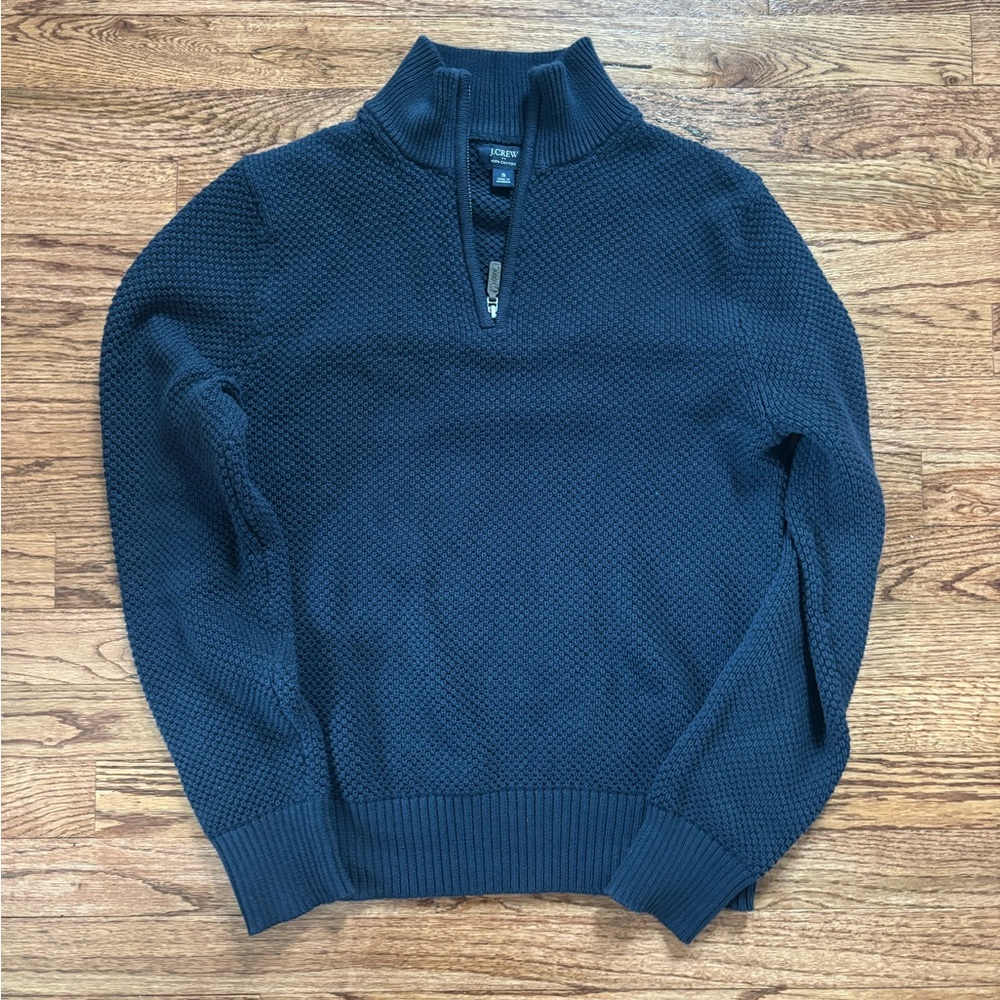 J.Crew Men's Navy Half-Zip Sweater